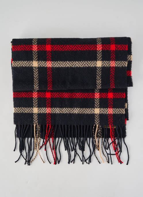 Echarpe imprimé rayures noir GLEN PRINCE homme