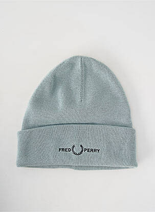 Bonnet maille fine bleu FRED PERRY homme