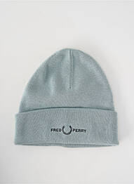 Bonnet maille fine bleu FRED PERRY homme