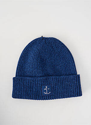 Bonnet maille fine bleu BASK IN THE SUN homme