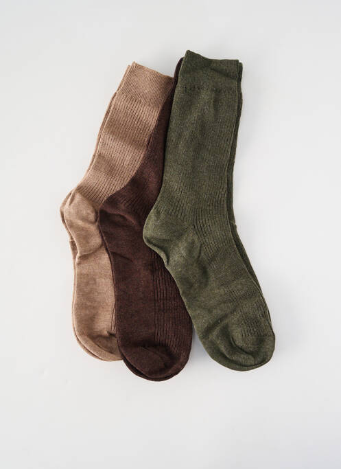 Chaussettes stretch vert SELECTED homme
