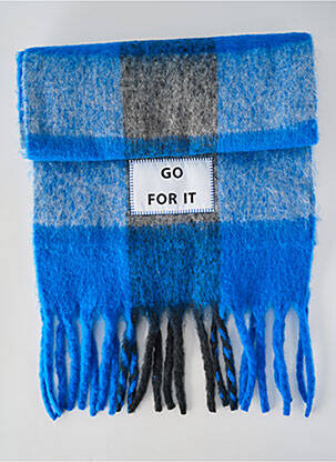 Echarpe imprimé carreaux bleu VERB TO DO femme