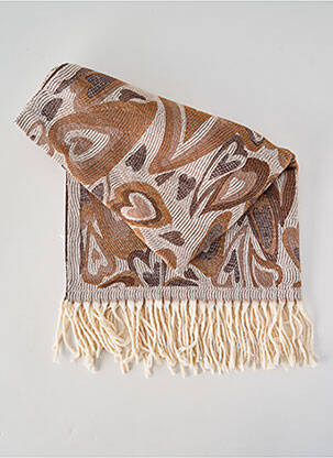 Echarpe imprimé fantaisie marron PALME femme