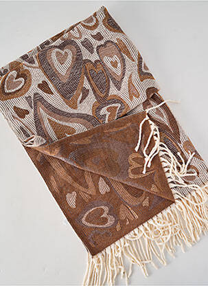 Echarpe imprimé fantaisie marron PALME femme