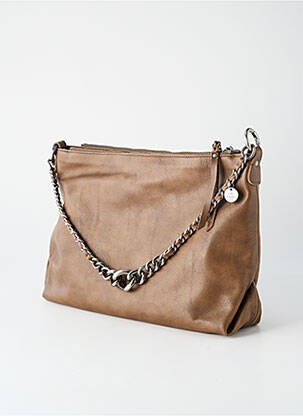 Sac multipoches forme rectangulaire marron MILA LOUISE femme