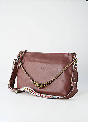 Sac bandoulière amovible forme rectangulaire violet MILA LOUISE femme