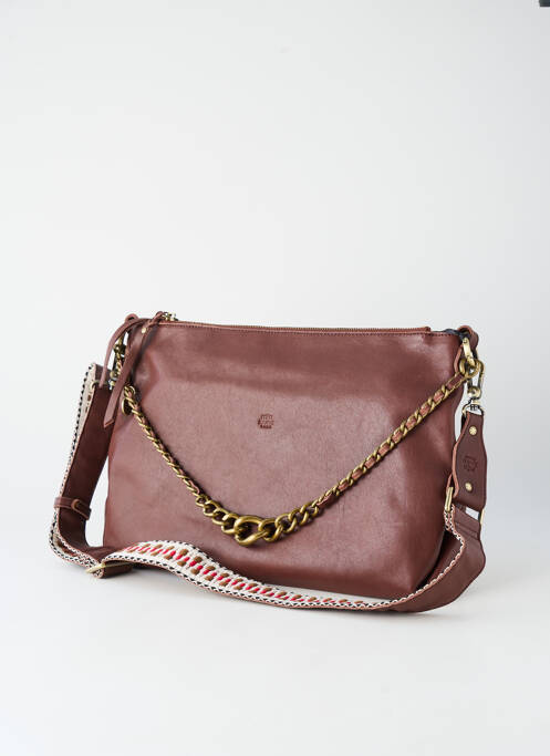 Sac multipoches forme rectangulaire violet MILA LOUISE femme