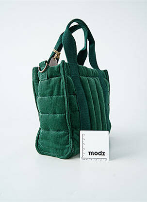 Sac fermeture zippée forme carré vert WOOMEN femme