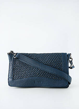 Sac doublure textile forme rectangulaire bleu LEA.TONI femme