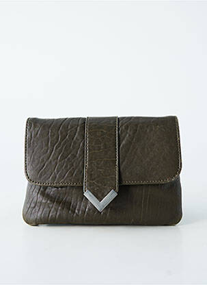 Pochette multipoches vert IKKS femme