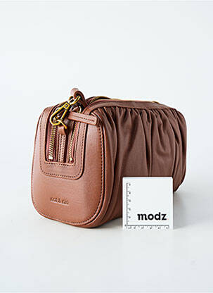 Sac fermeture zippée forme rectangulaire marron NAT & NIN femme