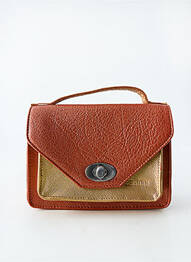 Sac multipoches forme rectangulaire marron LEA.TONI femme