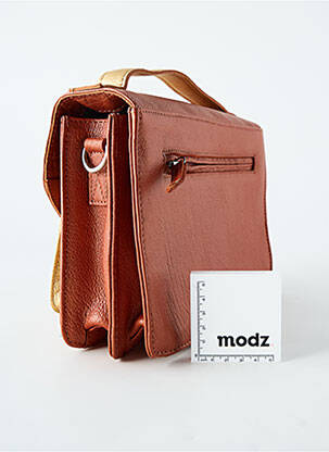 Sac doublure textile forme rectangulaire marron LEA.TONI femme