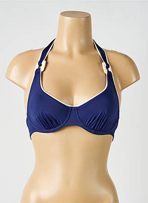 Haut de maillot de bain stretch haut soutien-gorge balconnet bleu AUBADE femme