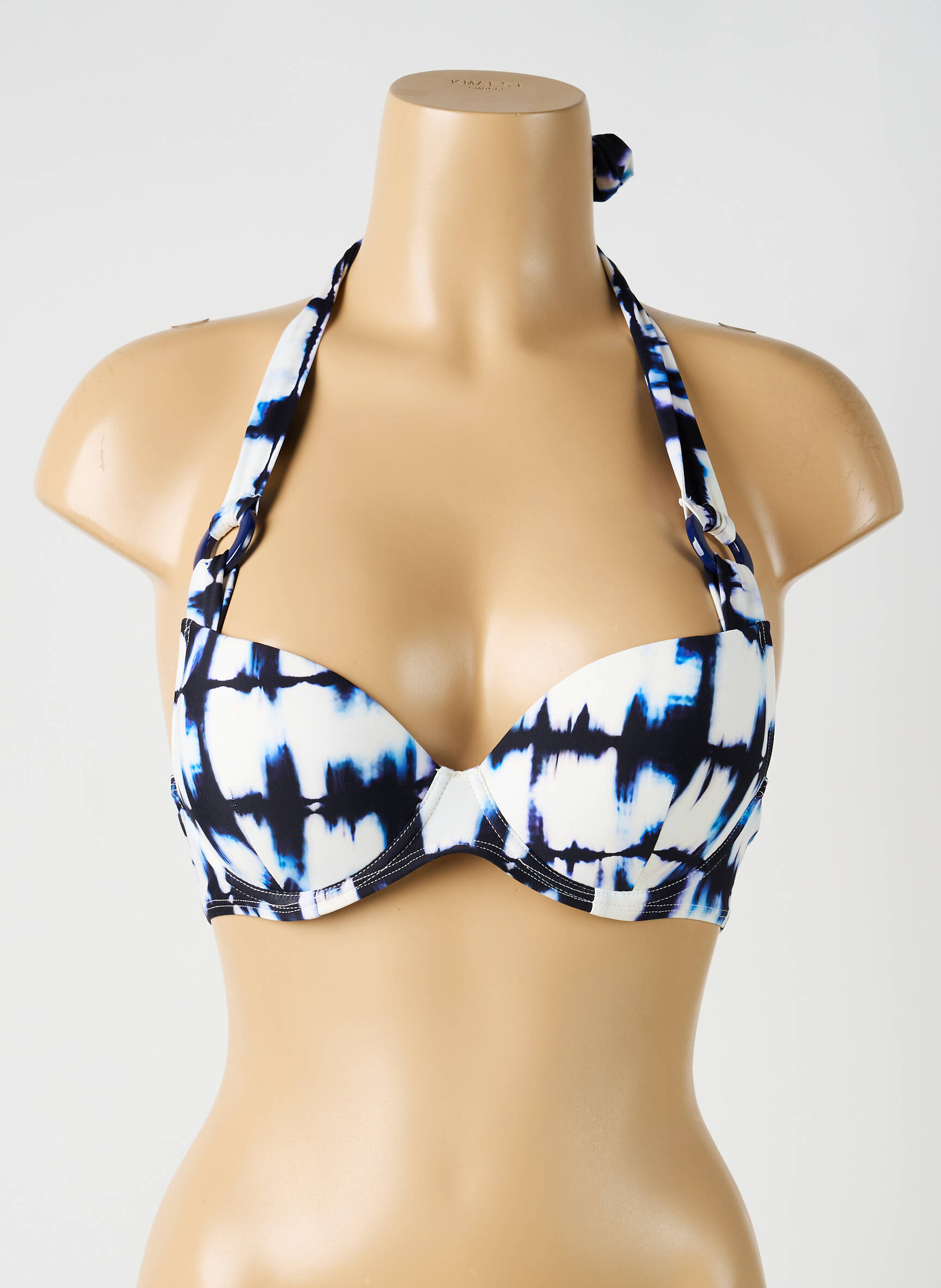 Haut de maillot de bain stretch haut soutien-gorge moulé bleu AUBADE femme