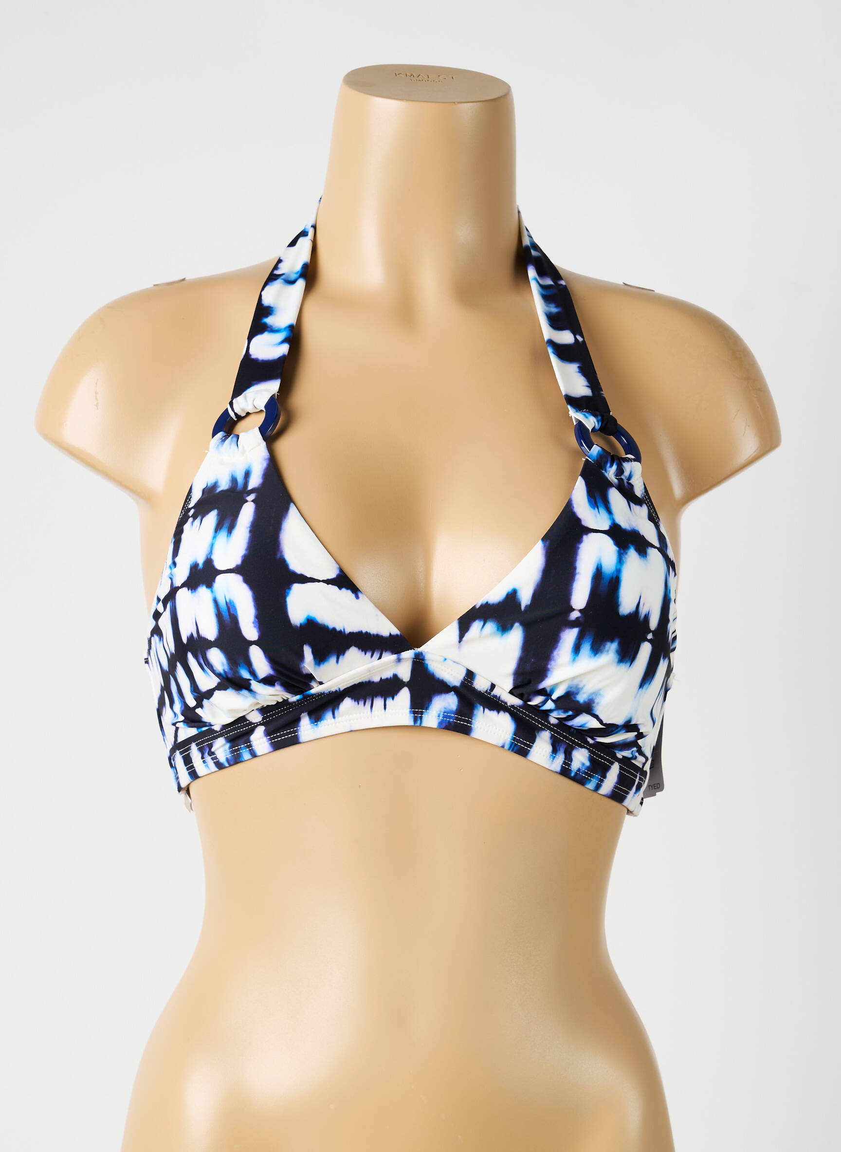 Haut de maillot de bain stretch haut triangles bleu AUBADE femme