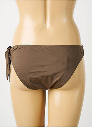 Bas de maillot de bain effet matière satinée culotte vert AUBADE femme