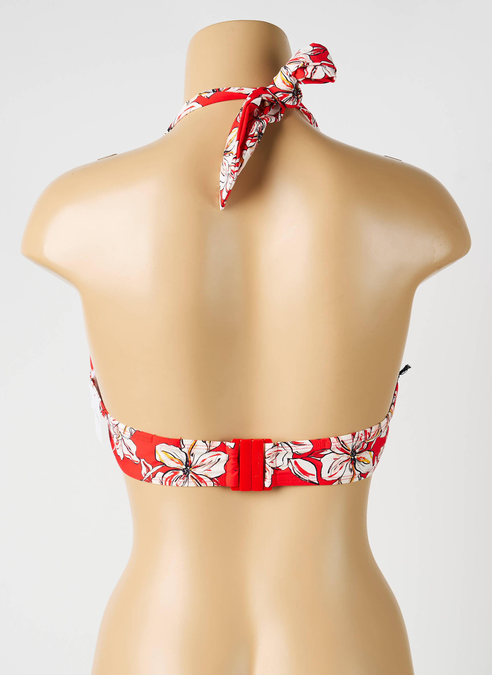 Haut de maillot de bain stretch haut soutien-gorge push-up rouge AUBADE femme