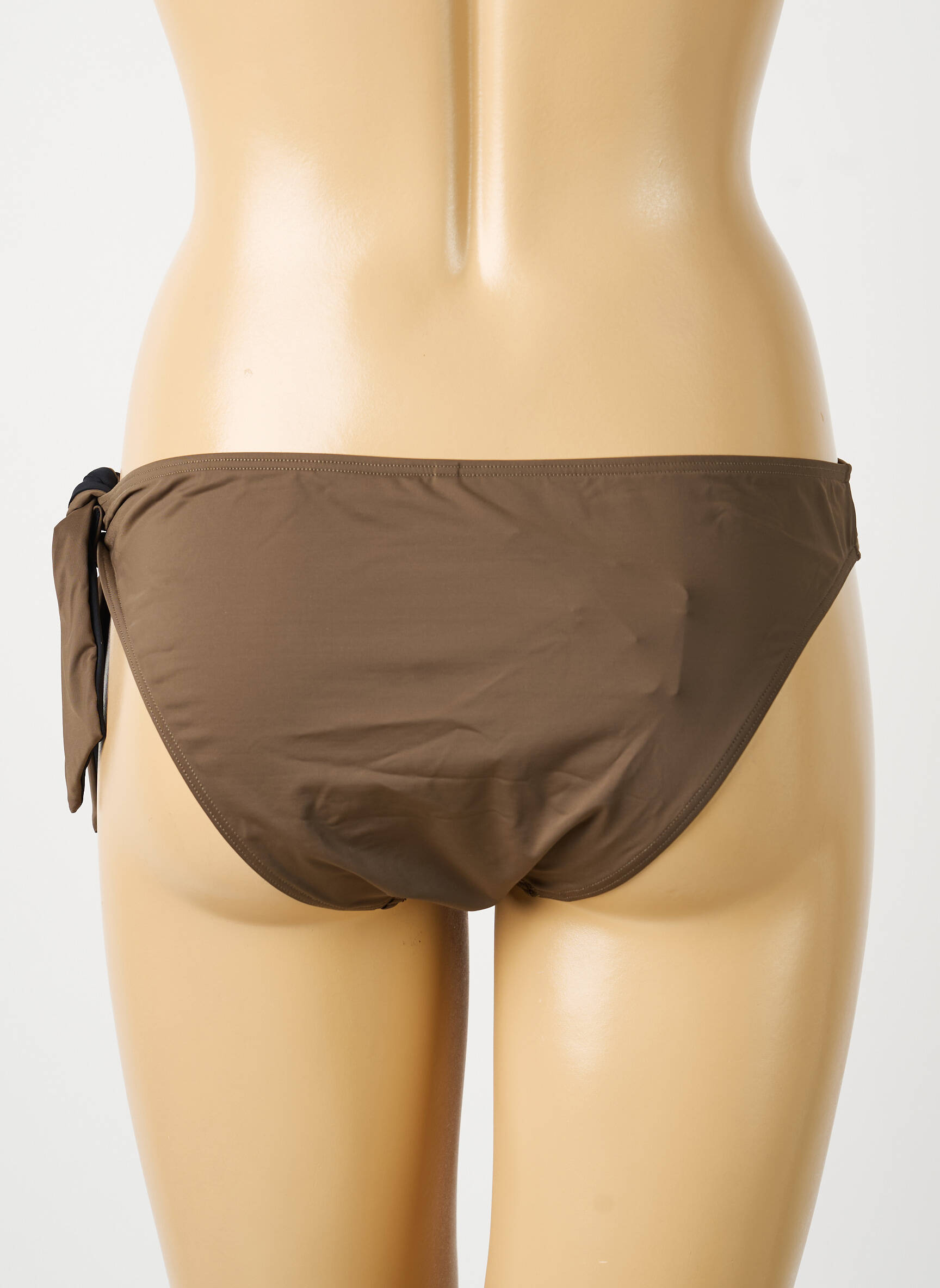 Bas de maillot de bain effet matière satinée culotte vert AUBADE femme