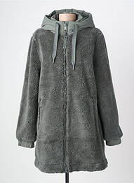 Manteau long a capuche a capuche vert CECIL femme