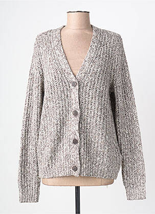 Gilet manches longues coupe cintrée gris fonce CECIL femme