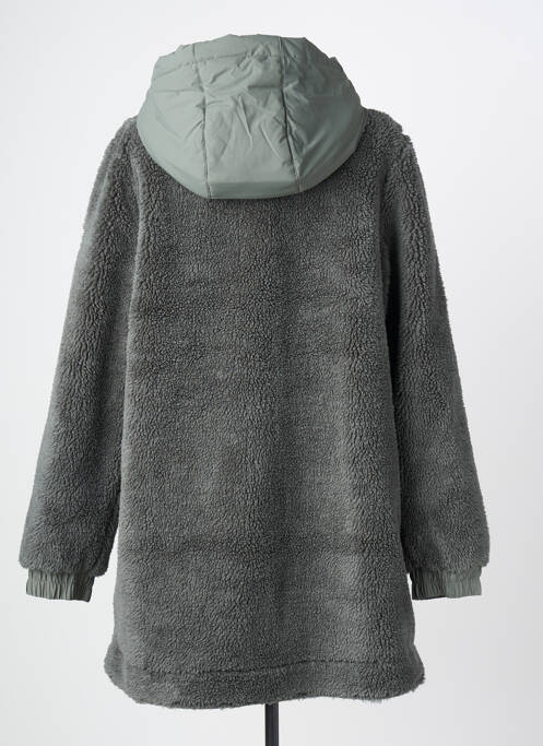 Manteau long a capuche a capuche vert CECIL femme