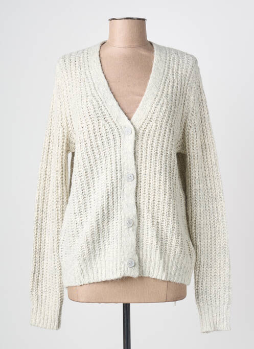 Gilet manches longues coupe cintrée gris CECIL femme