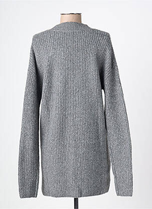 Pull tissage chiné manches longues gris CECIL femme