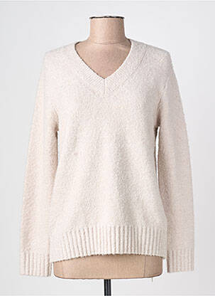 Pull col v manches longues beige CECIL femme