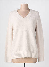 Pull col v manches longues beige CECIL femme