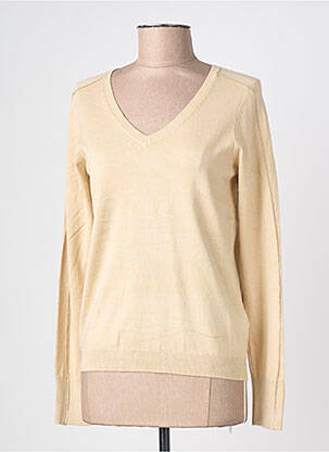 Pull col v manches longues beige ESPRIT DE LA MER femme