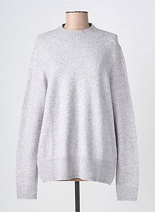 Pull tissage chiné manches longues gris CECIL femme