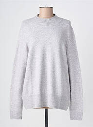 Pull tissage chiné manches longues gris CECIL femme