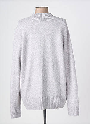 Pull tissage chiné manches longues gris CECIL femme