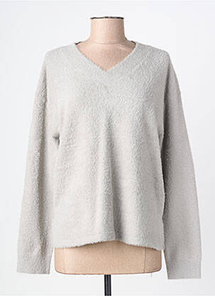 Pull coupe droite manches longues gris BETTY BARCLAY femme