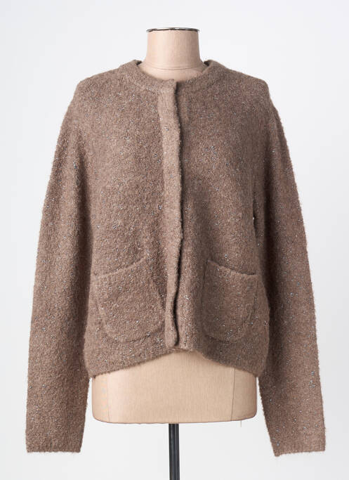 Gilet manches longues stretch marron BETTY BARCLAY femme