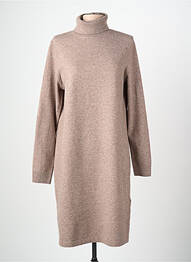 Robe pull coupe droite manches longues marron CECIL femme