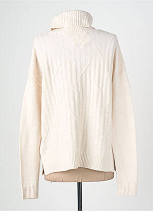 Pull col roulé stretch manches longues beige CECIL femme