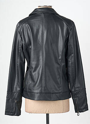 Veste simili cuir coupe cintrée noir CECIL femme