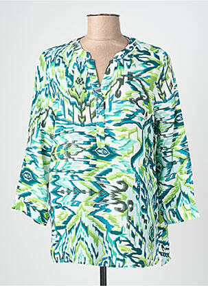 Blouse imprimé fantaisie manches longues vert CECIL femme