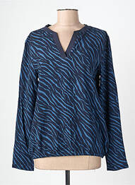 Blouse poignets boutonnés avec fente manches longues bleu CECIL femme