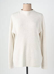 Pull col rond manches longues blanc CECIL femme