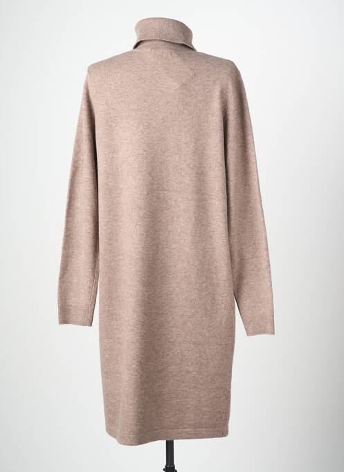 Robe pull coupe droite manches longues marron CECIL femme