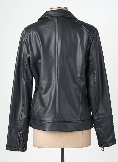 Veste simili cuir coupe cintrée noir CECIL femme