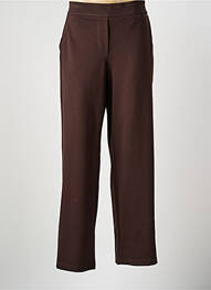 Pantalon droit stretch taille normale marron CECIL femme