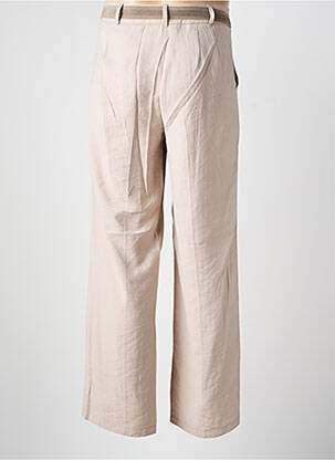 Pantalon droit tissage popeline taille haute beige BETTY BARCLAY femme