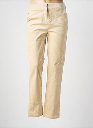 Pantalon chino fermeture zippée sous rabat boutonné taille haute beige ESPRIT DE LA MER femme