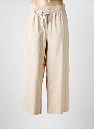 Pantalon large tissage popeline taille normale beige 99.90 femme