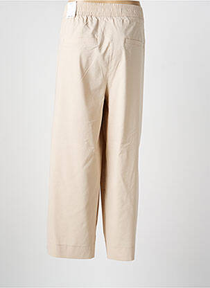 Pantalon large tissage popeline taille normale beige 99.90 femme