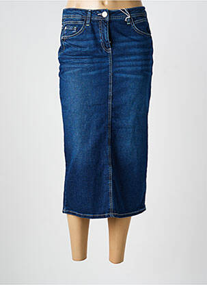 Jupe longue coupe droite bleu CECIL femme